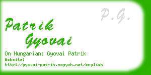 patrik gyovai business card